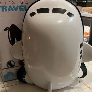 White Airplane-Shaped travel Carrier Backpack